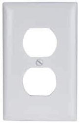 Pass & Seymour - 1 Gang, 4-11/16 Inch Long x 2-15/16 Inch Wide, Standard Outlet Wall Plate - Duplex Outlet, White, Nylon - Americas Tooling