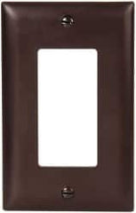 Pass & Seymour - 1 Gang, 4-11/16 Inch Long x 2-15/16 Inch Wide, Standard Switch Plate - Decorator Switch, Brown, Nylon - Americas Tooling