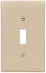 Pass & Seymour - 1 Gang, 4-11/16 Inch Long x 2-15/16 Inch Wide, Standard Switch Plate - Toggle Switch, Ivory, Nylon - Americas Tooling