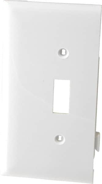 Pass & Seymour - 1 Gang, 4.9062 Inch Long x 2.4687 Inch Wide, Sectional Switch Plate - Toggle Switch End Panel, White, Nylon - Americas Tooling