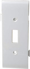 Pass & Seymour - 1 Gang, 4.9062 Inch Long x 1-13/16 Inch Wide, Sectional Switch Plate - Toggle Switch Center Panel, White, Nylon - Americas Tooling