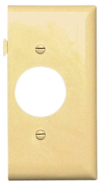 Pass & Seymour - 1 Gang, 4.9062 Inch Long x 2.4687 Inch Wide, Sectional Wall Plate - Single Outlet End Panel, Ivory, Nylon - Americas Tooling