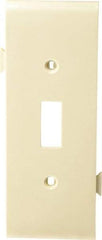 Pass & Seymour - 1 Gang, 4.9062 Inch Long x 1-13/16 Inch Wide, Sectional Switch Plate - Toggle Switch Center Panel, Ivory, Nylon - Americas Tooling