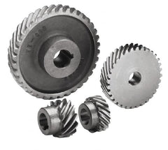 Boston Gear - 24 Pitch, 1" Pitch Diam, 1.059" OD, 24 Tooth Helical Gear - 1/4" Face Width, 1/2" Bore Diam, 14.5° Pressure Angle, Steel - Americas Tooling