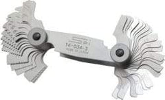 SPI - 51 Leaf, 4 to 84 TPI Range, Steel Screw Pitch Gage - 60° Thread Angle - Americas Tooling