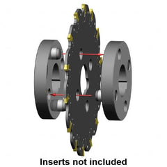 Kennametal - Arbor Hole Connection, 0.0866" Cutting Width, 1.378" Depth of Cut, 125mm Cutter Diam, 1.2598" Hole Diam, 11 Tooth Indexable Slotting Cutter - KVNS Toolholder, 3.900 Insert - Americas Tooling