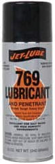 Jet-Lube - 12 oz Aerosol Thin Oily Film Penetrant/Lubricant - Clear Amber, Food Grade - Americas Tooling