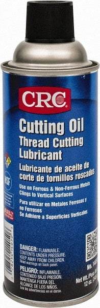 CRC - 16 oz Aerosol Cutting Fluid - Straight Oil, For Drilling, Reaming, Sawing, Shearing, Tapping, Threading, Turning - Americas Tooling