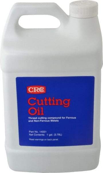 CRC - 1 Gal Bottle Cutting Fluid - Straight Oil, For Drilling, Reaming, Sawing, Shearing, Tapping, Threading, Turning - Americas Tooling