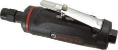 Universal Tool - 1/4" Collet, Straight Handle, Angle Air Die Grinder - 23,000 RPM, Rear Exhaust, 4 CFM, 0.66 hp, 90 psi, 1/4 NPT - Americas Tooling