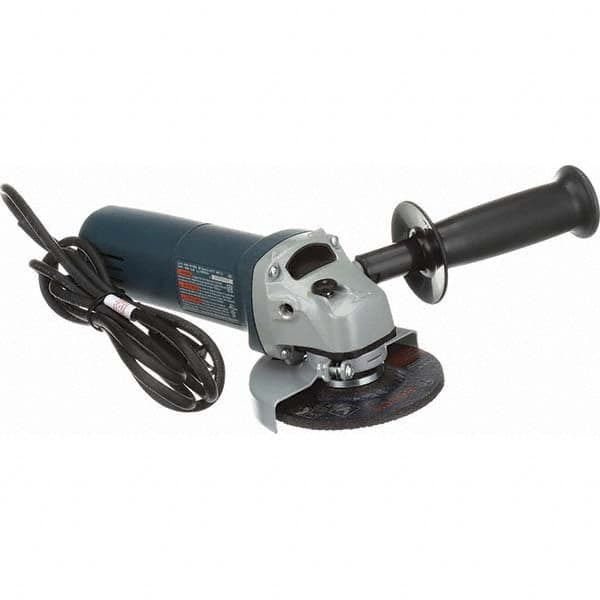 Bosch - 4-1/2" Wheel Diam, 11,000 RPM, Corded Angle & Disc Grinder - 5/8-11 Spindle, 120 Volts, 6 Amps - Americas Tooling