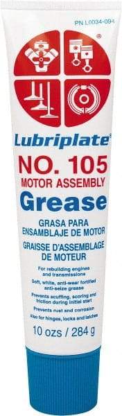 Lubriplate - 10 oz Tube Zinc Oxide General Purpose Grease - White, 150°F Max Temp, NLGIG 0, - Americas Tooling