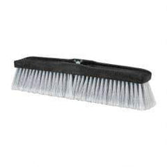 PRO-SOURCE - 18" General Purpose Polypropylene Push Broom - 3" Bristle Length, Plastic Block, Bolt-On Handle Connection, Handle Sold Separately - Americas Tooling