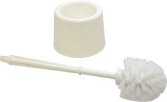 PRO-SOURCE - 17" OAL Toilet Bowl Brush - Polypropylene Bristles, 14-1/2" Plastic Handle, White - Americas Tooling