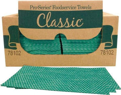 PRO-SOURCE - 1/4 Fold Food Service Wipes - Box, 22" x 12" Sheet Size, Green - Americas Tooling