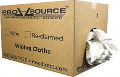 PRO-SOURCE - Virgin Cotton T-Shirt Rag - Lint-Free, White, 3 to 4 Pieces per Lb, Comes in Box - Americas Tooling