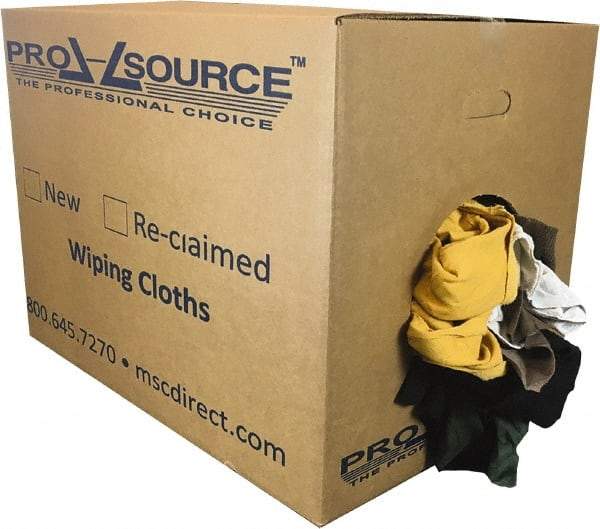 PRO-SOURCE - Reclaimed Rags - Assorted Colors, Fleece and Sweatshirt, Low Lint, Box - Americas Tooling