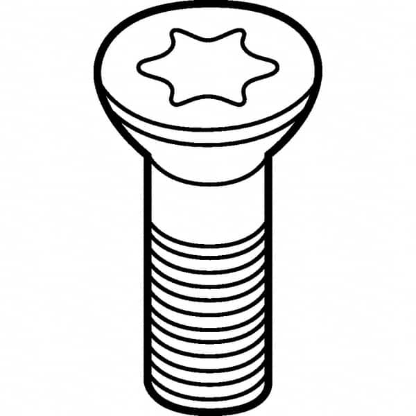 Kennametal - Torx Cap Screw for Indexable Milling - M2.5x0.45 Thread, For Use with Inserts - Americas Tooling