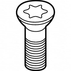 Kennametal - Torx Cap Screw for Indexable Milling - M2.5x0.45 Thread, For Use with Inserts - Americas Tooling