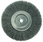 10" - Diameter Narrow Face Crimped Wire Wheel; .014" Steel Fill; 1-1/4" Arbor Hole - Americas Tooling