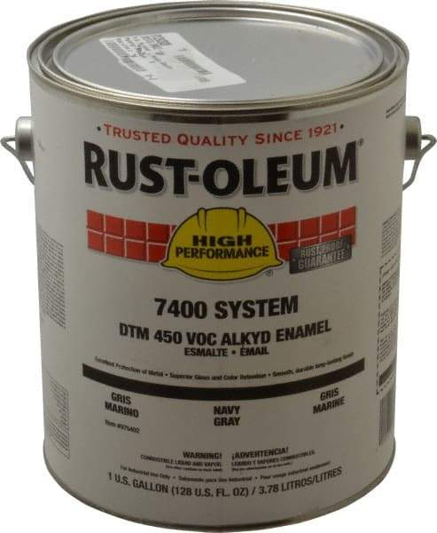 Rust-Oleum - 1 Gal Navy Gray Gloss Finish Alkyd Enamel Paint - Interior/Exterior, <450 gL VOC Compliance - Americas Tooling