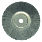 12" Diameter - 1-1/4" Arbor Hole - Crimped Steel Wire Straight Wheel - Americas Tooling