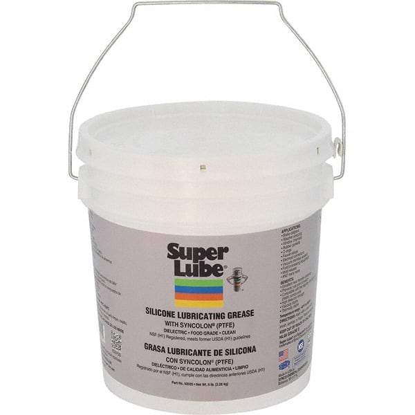 Synco Chemical - 5 Lb Pail Silicone General Purpose Grease - Translucent White, Food Grade, 500°F Max Temp, NLGIG 2, - Americas Tooling