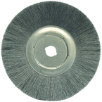 12" Diameter - 1-1/4" Arbor Hole - Crimped Steel Wire Straight Wheel - Americas Tooling