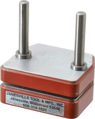 JT&M - 3" Guide Post Length, 5/8" Die Holder Thickness, Cast Iron, Mold Blank, Punch & Die Set - 1/2" Bushing Diam, 2-5/8" Overall Width x 2-1/4" Overall Depth - Americas Tooling