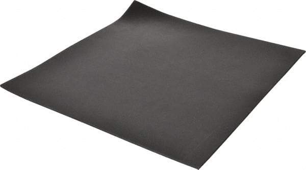 Made in USA - 12" Long, 12" Wide, 1/8" Thick, Neoprene Rubber Foam Sheet - 35 to 45 Durometer, Black, -40 to 220°F, 1,500 psi Tensile Strength, Stock Length - Americas Tooling