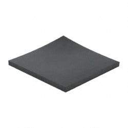 Made in USA - 12" Long, 12" Wide, 1/2" Thick, Buna-N Rubber Foam Sheet - 65 to 75 Durometer, Black, -40 to 212°F, 1,500 psi Tensile Strength, Stock Length - Americas Tooling