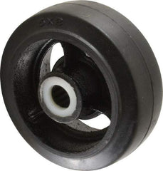 Fairbanks - 5 Inch Diameter x 2 Inch Wide, Rubber Caster Wheel - 700 Lb. Capacity, 2-3/16 Inch Hub Length, 3/4 Inch Axle Diameter, Roller Bearing - Americas Tooling