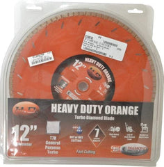 Core Cut - 12" Diam, 20mm Arbor Hole Diam, Wet & Dry Cut Saw Blade - Diamond-Tipped, Standard Round Arbor - Americas Tooling