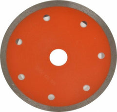 Core Cut - 4" Diam, 5/8" Arbor Hole Diam, Wet & Dry Cut Saw Blade - Diamond-Tipped, Standard Round Arbor - Americas Tooling