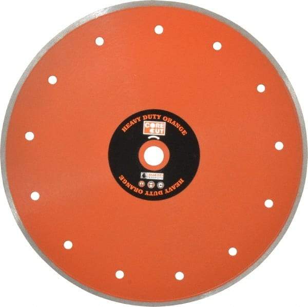 Core Cut - 10" Diam, 5/8" Arbor Hole Diam, Wet & Dry Cut Saw Blade - Diamond-Tipped, Standard Round Arbor - Americas Tooling