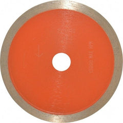 Core Cut - 4" Diam, 5/8" Arbor Hole Diam, Wet & Dry Cut Saw Blade - Diamond-Tipped, Standard Round Arbor - Americas Tooling