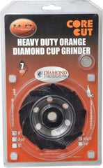 Core Cut - 4" Diam, 3/16" Overall Thickness, Spiral Cup Tool & Cutter Grinding Wheel - Diamond, 15,000 RPM - Americas Tooling