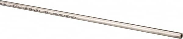 Value Collection - 6' Long, 1/4" OD, 316 Stainless Steel Tube - 0.035" Wall Thickness - Americas Tooling