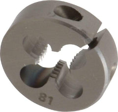 OSG - 1/4-28 UNF Thread, 13/16" Outside Diam High Speed Steel Round Die - 1/4" Thick, Right Hand Thread, Adjustable - Exact Industrial Supply