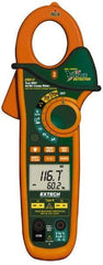 Extech - EX613, CAT III, Digital True RMS Auto Ranging Clamp Meter with 1-1/4" Clamp On Jaws - 600 VAC/VDC, 400 AC/DC Amps, Measures Voltage, Capacitance, Current, Frequency, Resistance - Americas Tooling