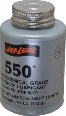 Jet-Lube - 0.25 Lb Can Extreme Pressure Anti-Seize Lubricant - Molybdenum Disulfide, -65 to 2,400°F, Steel Blue, Water Resistant - Americas Tooling