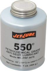 Jet-Lube - 1 Lb Can Extreme Pressure Anti-Seize Lubricant - Molybdenum Disulfide, -65 to 2,400°F, Steel Blue, Water Resistant - Americas Tooling