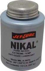 Jet-Lube - 0.5 Lb Can High Temperature Anti-Seize Lubricant - Nickel, -65 to 2,600°F, Silver Gray, Water Resistant - Americas Tooling