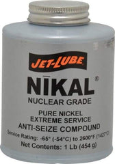 Jet-Lube - 1 Lb Can Extreme Temperature Anti-Seize Lubricant - Nickel, -65 to 2,600°F, Gray, Nuclear Grade - Americas Tooling