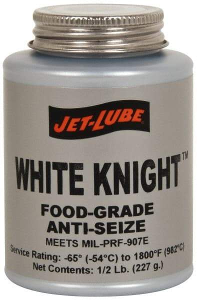 Jet-Lube - 1 Lb Can General Purpose Anti-Seize Lubricant - Aluminum, -65 to 1,800°F, White, Food Grade, Water Resistant - Americas Tooling