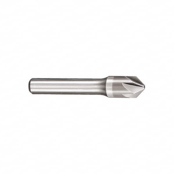 SGS - 1" Head Diam, 1/2" Shank Diam, 6 Flute 90° Solid Carbide Countersink - Americas Tooling