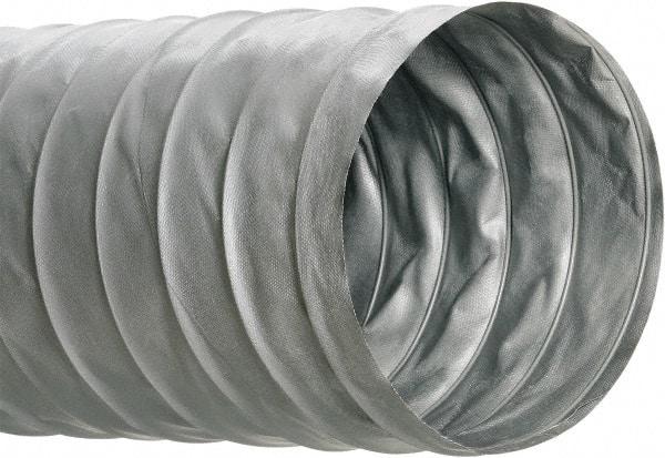 Hi-Tech Duravent - 8" ID, 25' Long, PVC Blower & Duct Hose - Gray, 4.2" Bend Radius, 0.15 In/Hg, 0.85 Max psi, 0 to 250°F, Flame Retarding - Americas Tooling