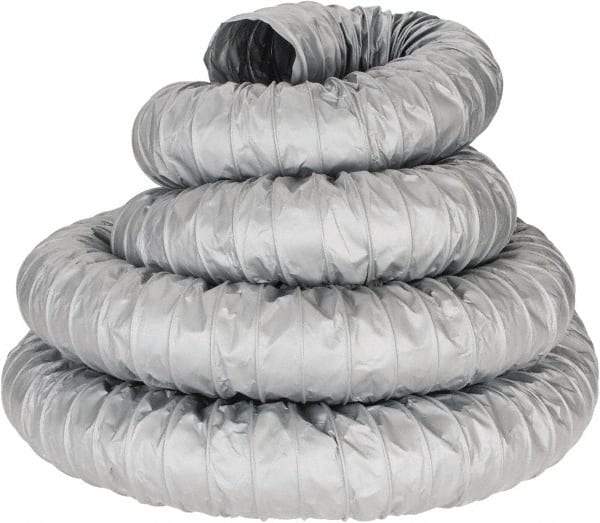 Hi-Tech Duravent - 4" ID, 25' Long, PVC Blower & Duct Hose - Gray, 2" Bend Radius, 0.15 In/Hg, 0.85 Max psi, 0 to 250°F, Flame Retarding - Americas Tooling