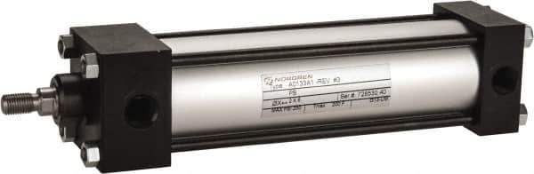 Norgren - 6" Stroke x 2" Bore Single Acting Air Cylinder - 3/8 Port, 7/16-20 Rod Thread, 250 Max psi, -20 to 200°F - Americas Tooling