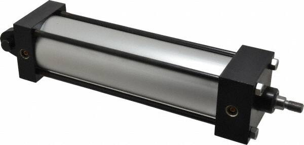 Norgren - 8" Stroke x 2-1/2" Bore Single Acting Air Cylinder - 3/8 Port, 7/16-20 Rod Thread, 250 Max psi, -20 to 200°F - Americas Tooling